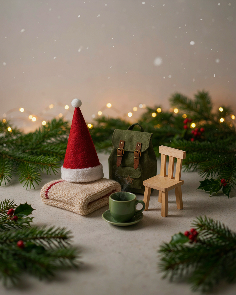 Accesorios genéricos para un muñeco de elfo navideño